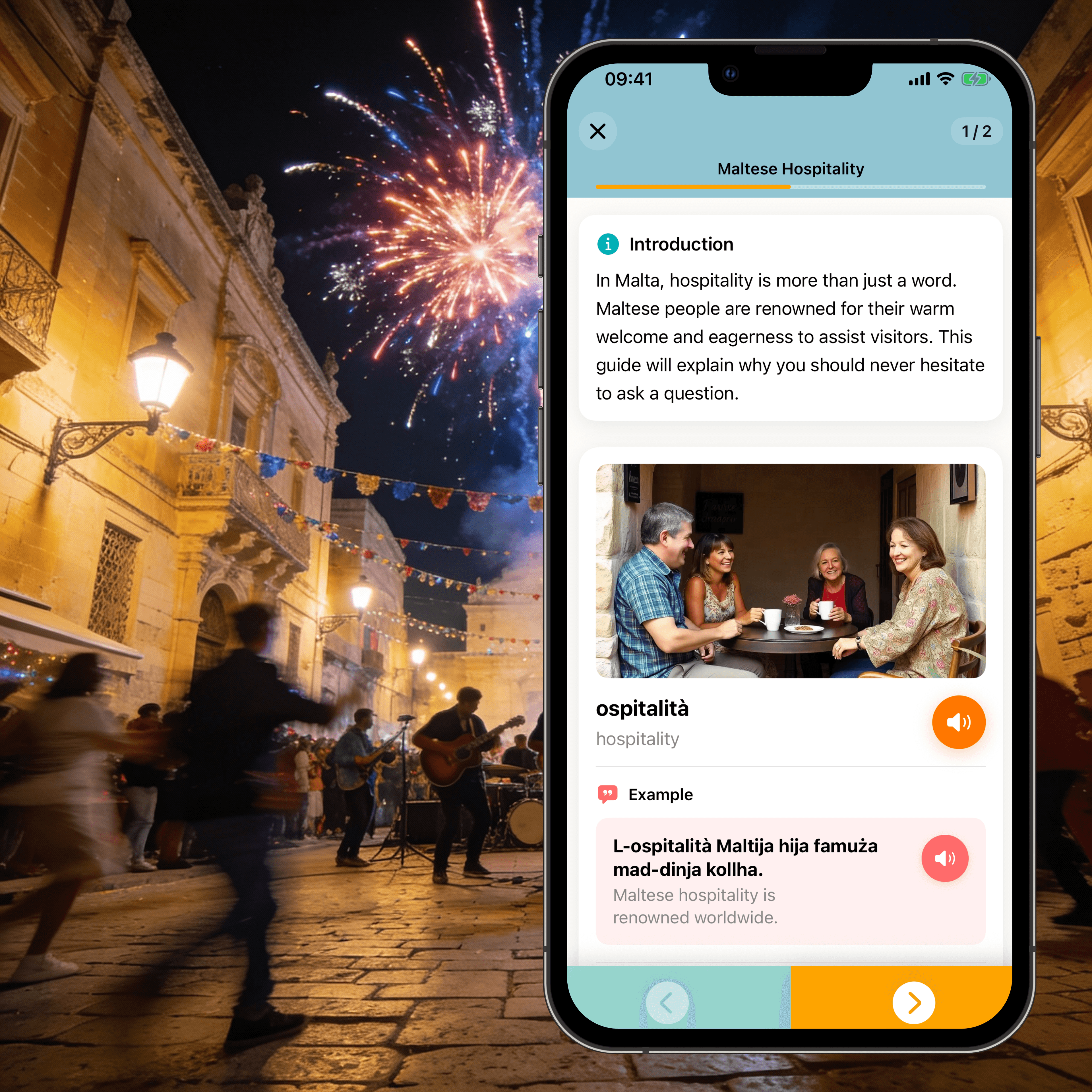 Maltese culture lesson screenshot